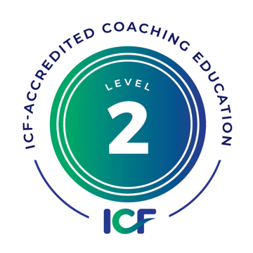 ICF Level 2 accredited coaching education badge
